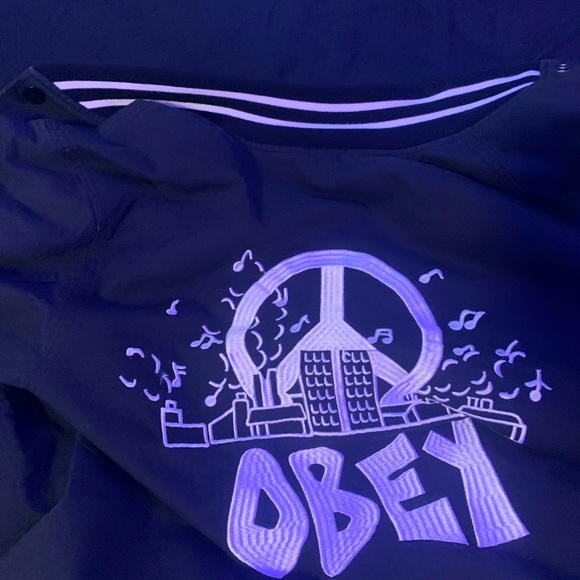 Obey “LOVE IS WAR” Varsity Jacket - Picture 2 of 7